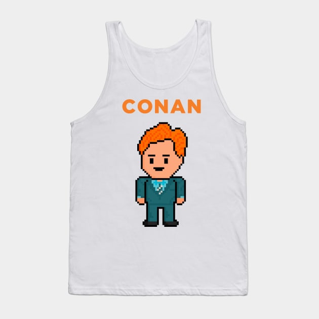 Pixel Conan O'Brien Tank Top by gkillerb